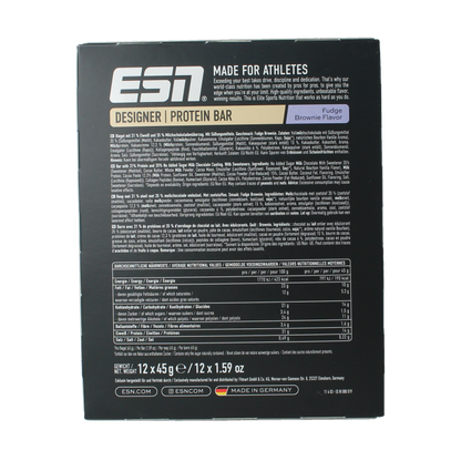 ESN Fudge brownie bar 45g 12 Stuks