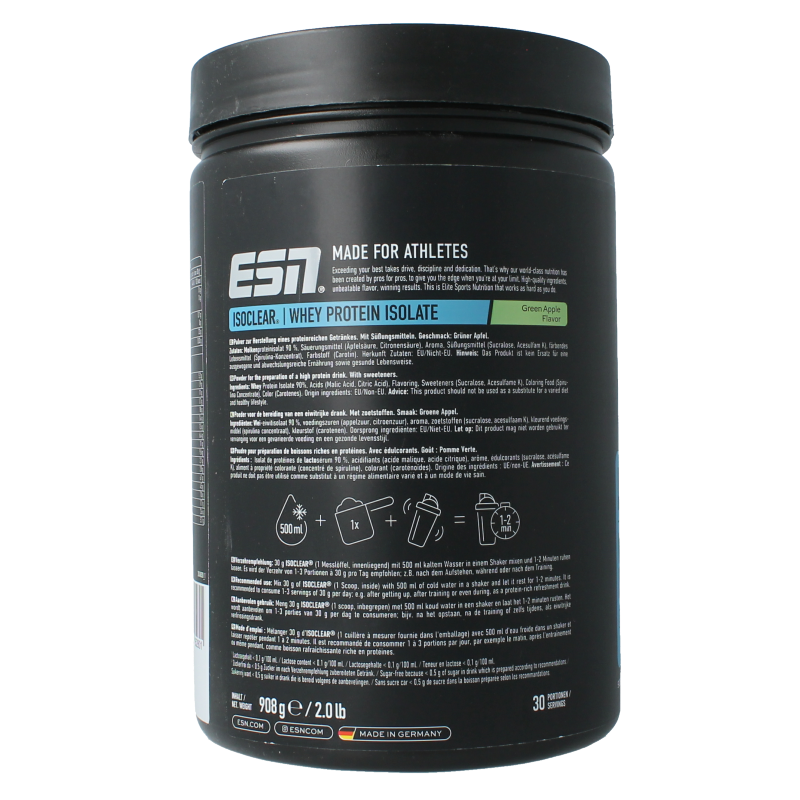 ESN Isoclear whey isolate green apple 908 Gram