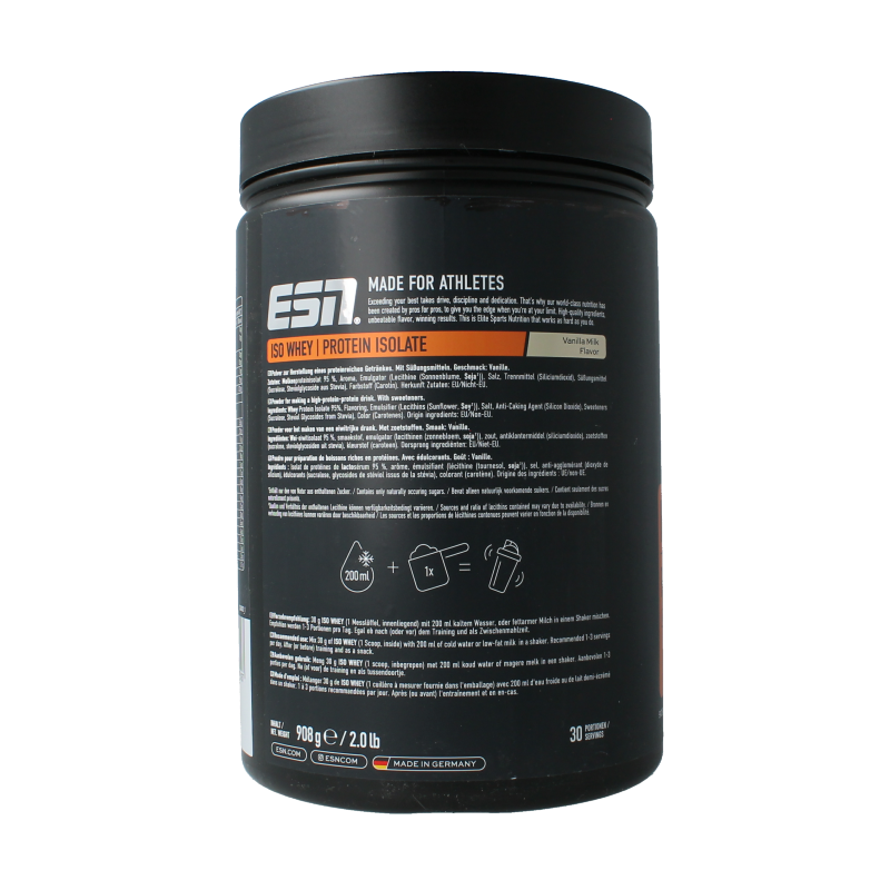 ESN Iso whey protein vanilla milk 908 Gram