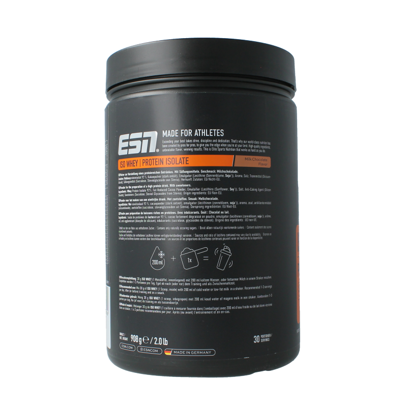 ESN Iso whey protein milk chocolate 908 Gram