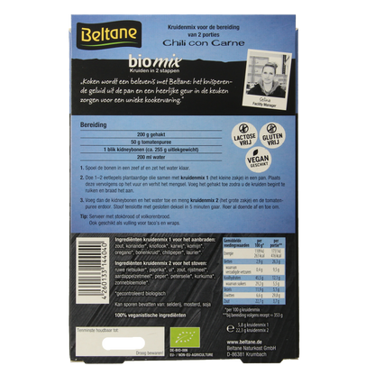 Beltane Chili con carne mix bio 28 Gram