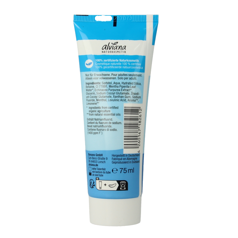 Alviana Tandpasta met munt  75 Milliliter
