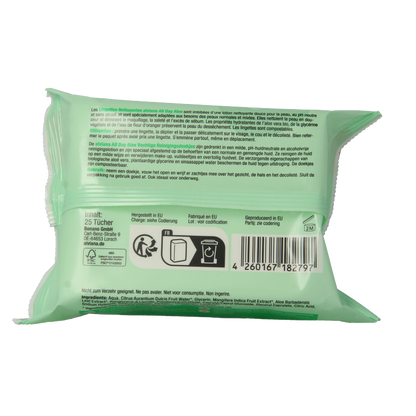 Alviana Reinigingsdoekjes vochtig aloe vera  25 Stuks