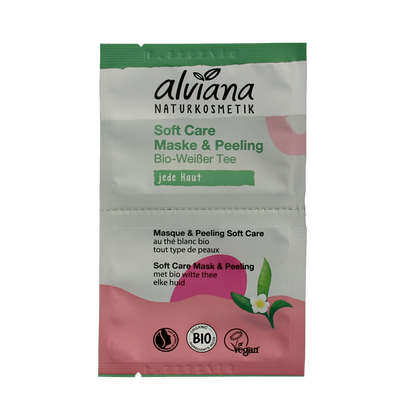 Alviana Soft care mask & peeling met biologisch witte thee 2.00 Stuks