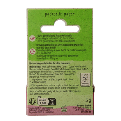 Alviana Lip butter soft met cacaoboter 5 Gram