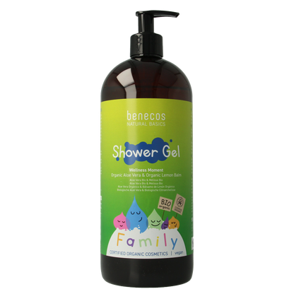 Benecos natural beauty Natural shower gel family size wellness moment 950 Milliliter