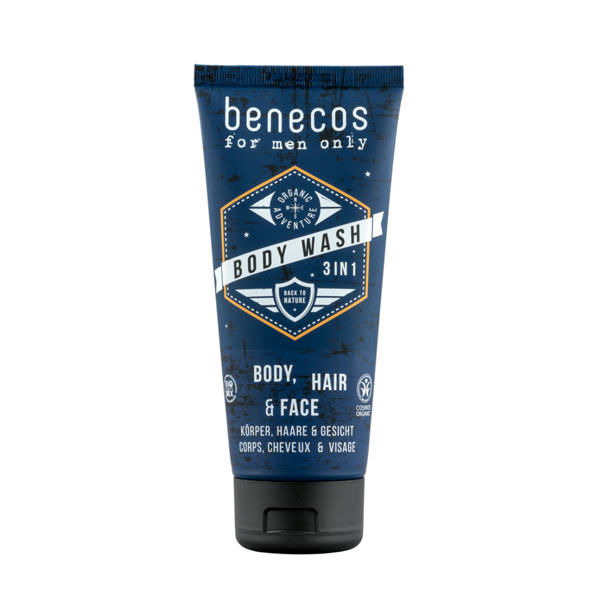 Benecos natural beauty Bio for men only body, hair & face wash 250 Milliliter