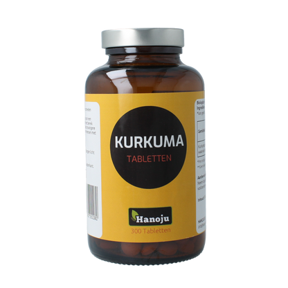Hanoju Kurkumapoeder 500mg 300 Tabletten