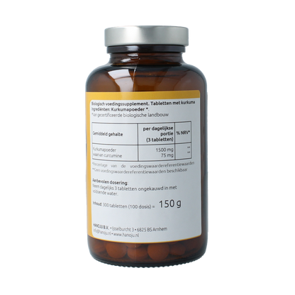 Hanoju Kurkumapoeder 500mg 300 Tabletten