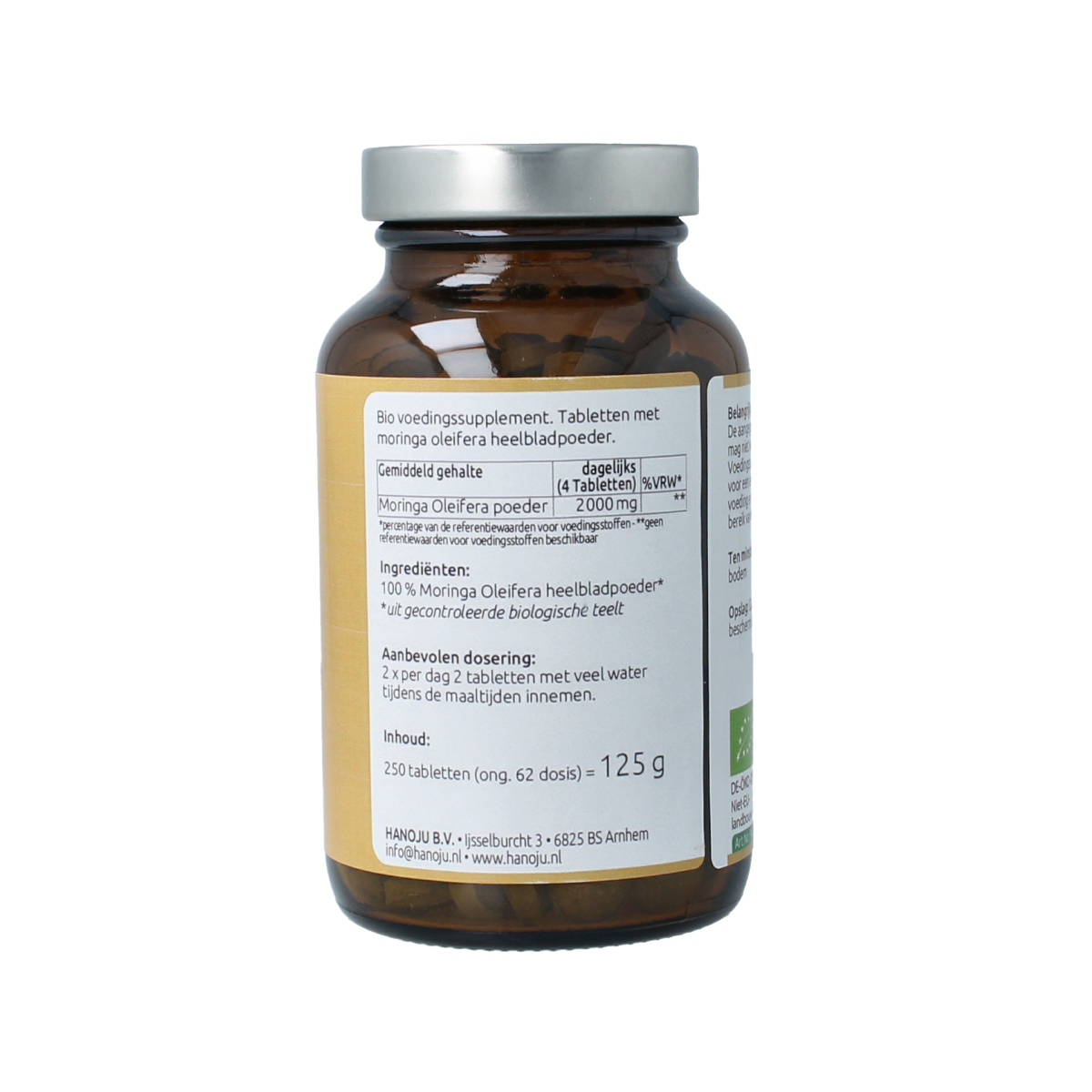 Hanoju Moringa bladpoeder 500mg 250.00 Tabletten
