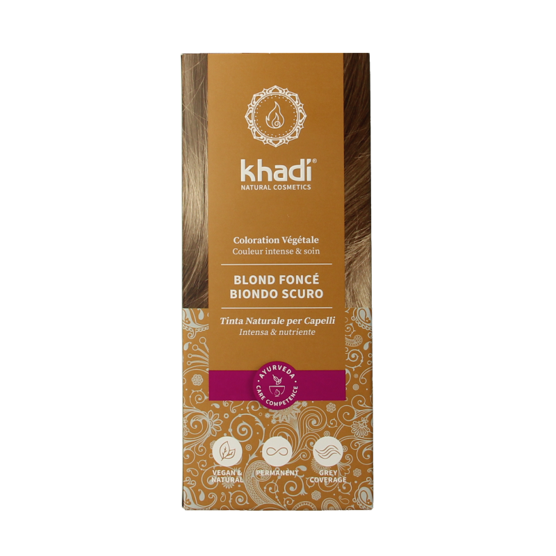 Khadi Haarkleur dark blond 100 Gram