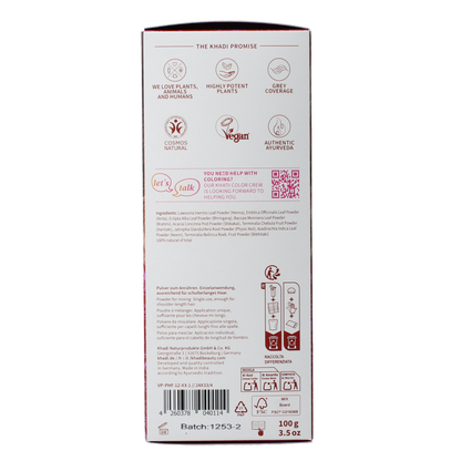 Khadi Haarkleur henna amla & jatropha 100 Gram