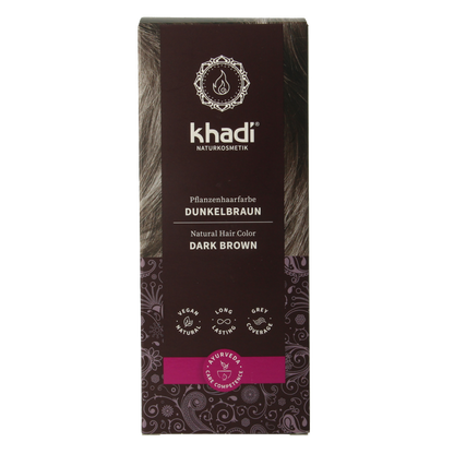 Khadi Haarkleur dark brown 100 Gram