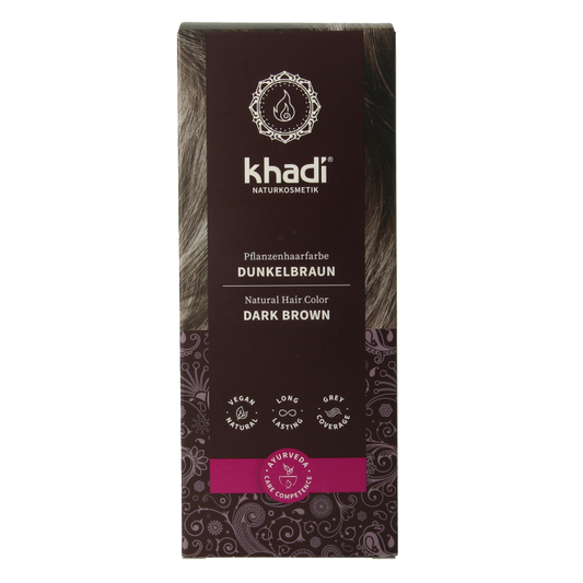 Khadi Haarkleur dark brown 100 Gram