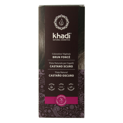 Khadi Haarkleur dark brown 100 Gram