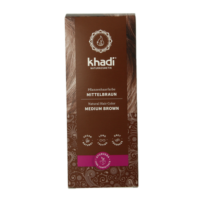 Khadi Haarkleur medium brown 100 Gram