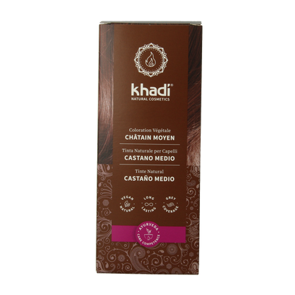 Khadi Haarkleur medium brown 100 Gram