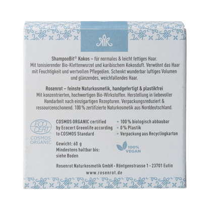 Rosenrot Solid shampoo coconut 60.00 Gram