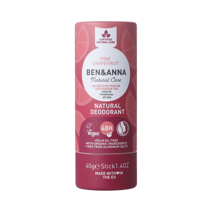 Ben & Anna Deodorant pink grapefruit papertube 40.00 Gram