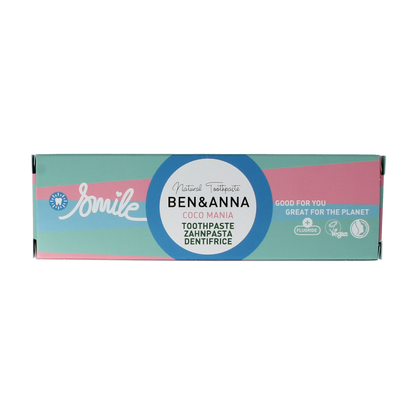 Ben & Anna Toothpaste smile coco mania 75.00 Milliliter