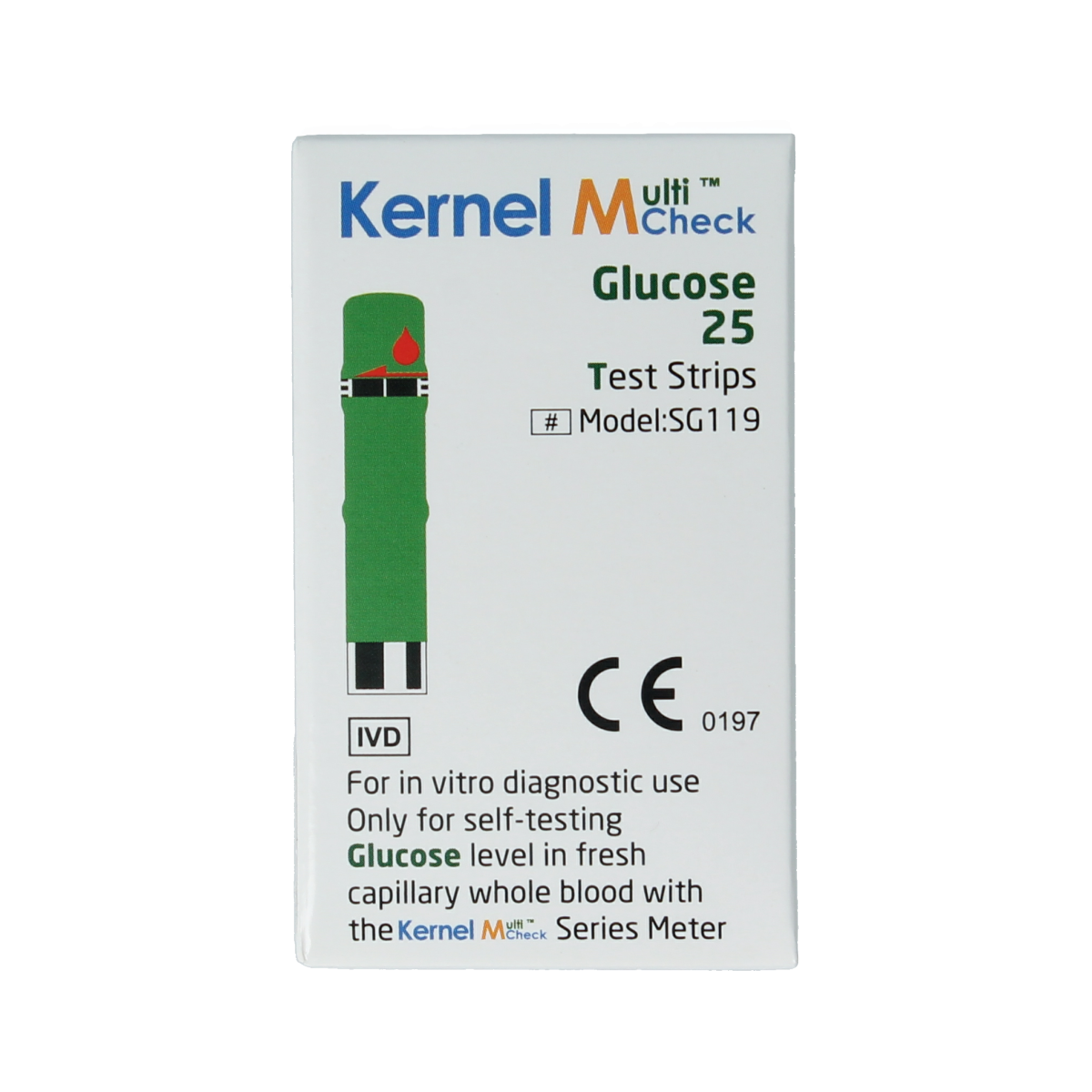 Testjezelf.nu Multicheck glucose teststrips 25.00 Stuks