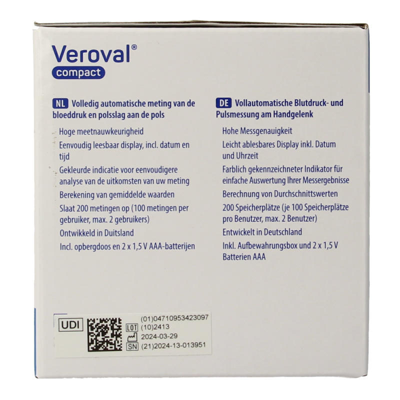 Veroval Compact BPW22 LG2 P1 1 Stuks