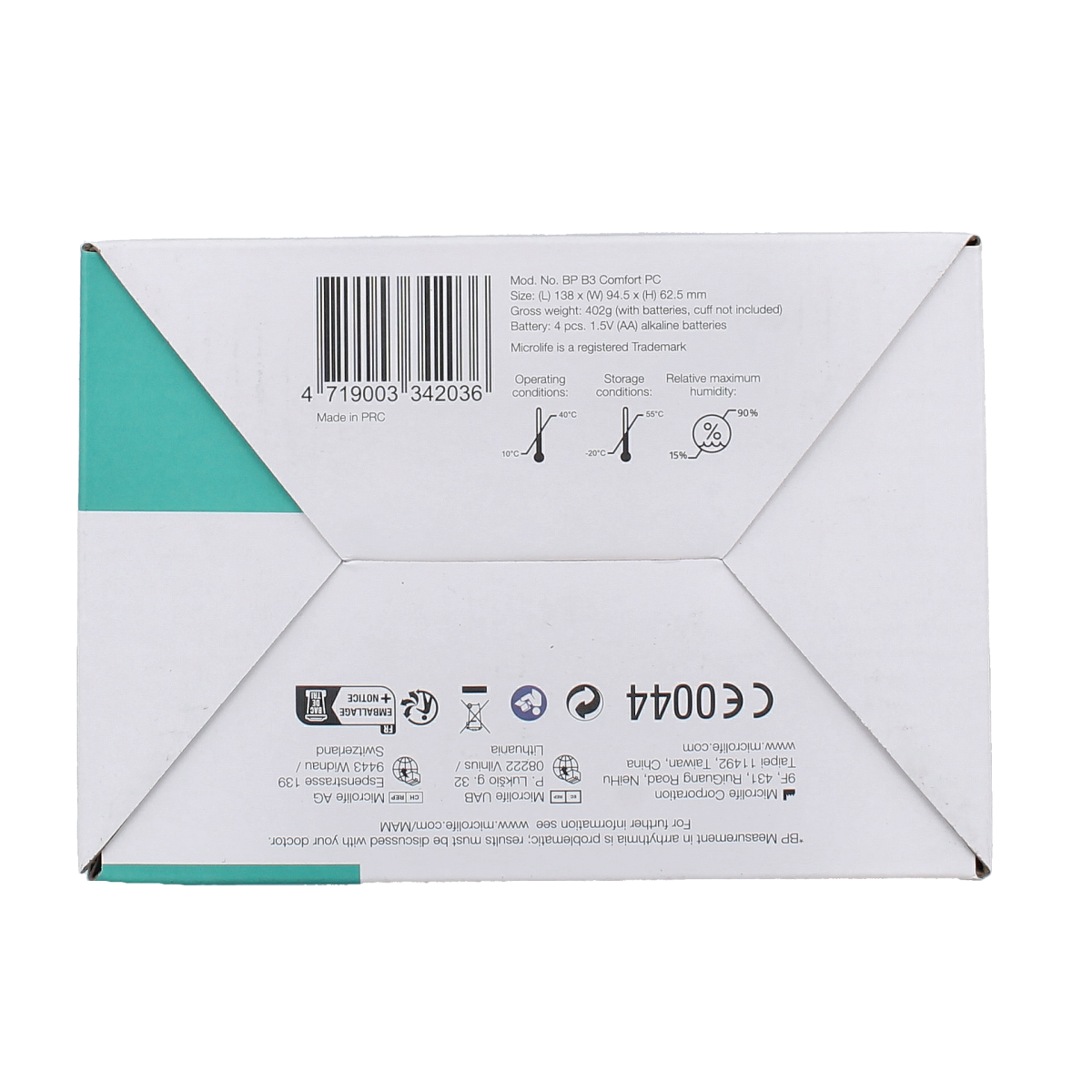 Microlife MIC BPB3 Comfort bloeddrukmonitor 1.00 Stuks