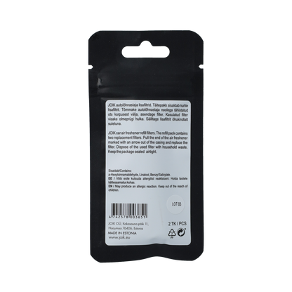 Joik Organics Car Fragrance Forever Fresh Refill  2.00 Stuks