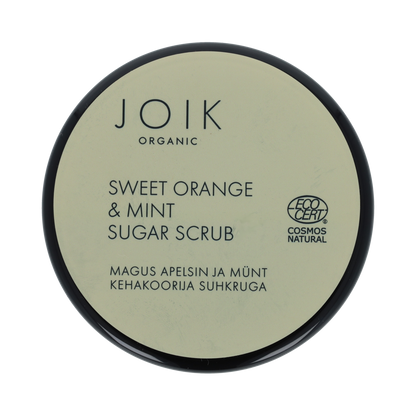 Joik Organics Sweet orange & mint sugar scrub vegan 210.00 Gram