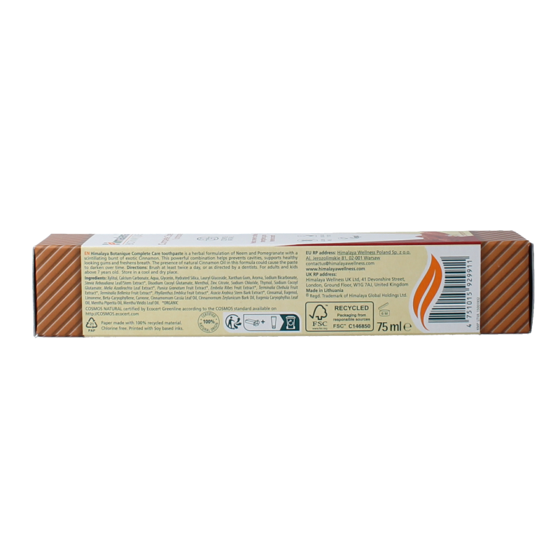 Himalaya Tandpasta botanique complete care kaneel 75 Gram