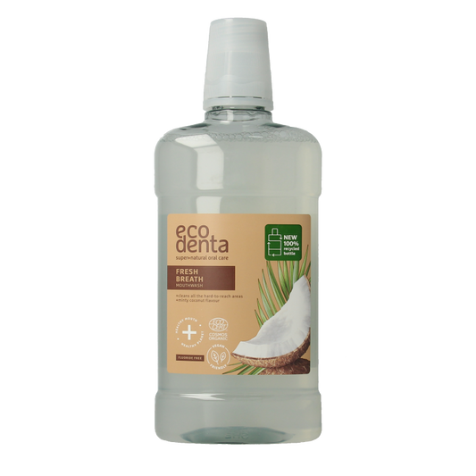 Ecodenta Mondwater munt kokos 500 Milliliter