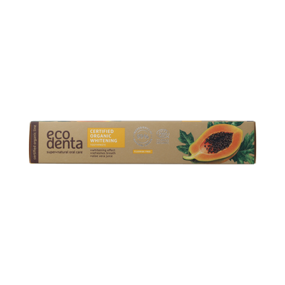 Ecodenta Tandpasta organic whitening papaja 75.00 Milliliter
