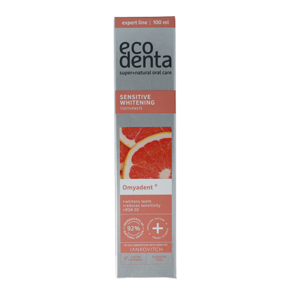 Ecodenta Tandpasta sensitive whitening expert line 100 Milliliter