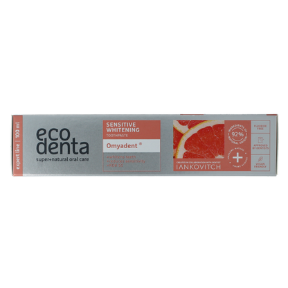 Ecodenta Tandpasta sensitive whitening expert line 100 Milliliter