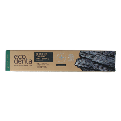 Ecodenta Tandpasta whitening houtskool bio 75 Milliliter