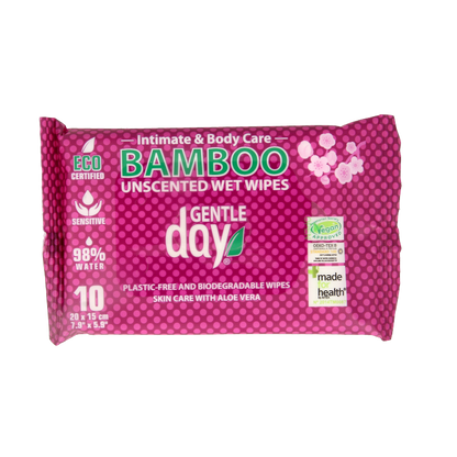 Gentle Day Natte doekjes van bamboe 10 Stuks