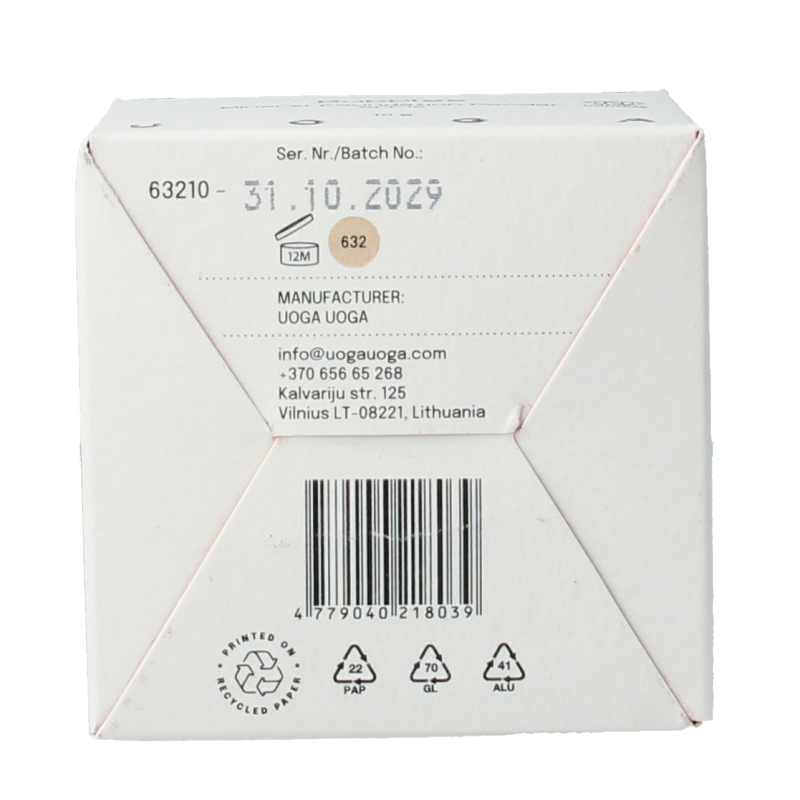 Uoga Uoga Foundation powder 632 bubbles SPF15 10 Gram