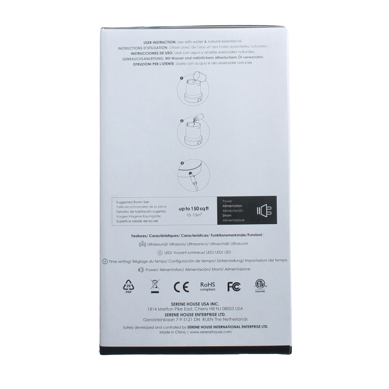 Serene House Aroma diffuser fountain antraciet 1 Stuks