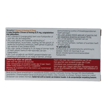Strepfen Citroen & honing 24.00 Zuigtabletten