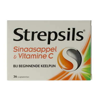 Strepsils Sinaasappel / Vitamine C 36 Zuigtabletten