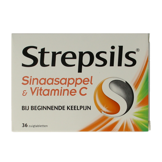 Strepsils Sinaasappel / Vitamine C 36 Zuigtabletten