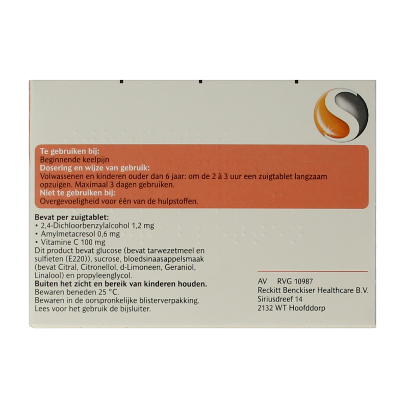 Strepsils Sinaasappel / Vitamine C 36 Zuigtabletten