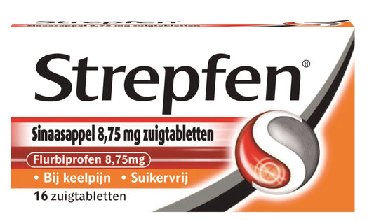 Strepfen Sinaasappel suikervrij 16 Zuigtabletten