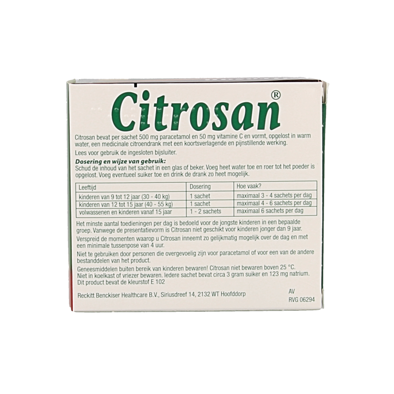 Citrosan Hete citroendrank 15 Sachets