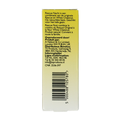 Bach Rescue Rescue remedy nacht druppels 10.00 Milliliter