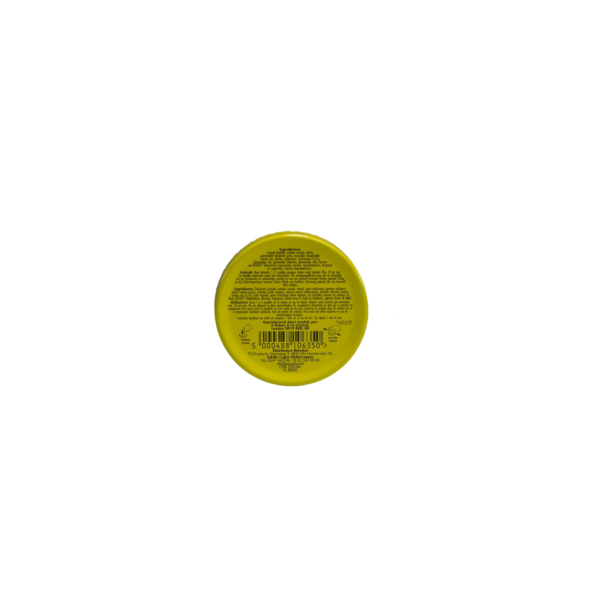 Bach Rescue Rescue pastilles zwarte bes 50 Gram