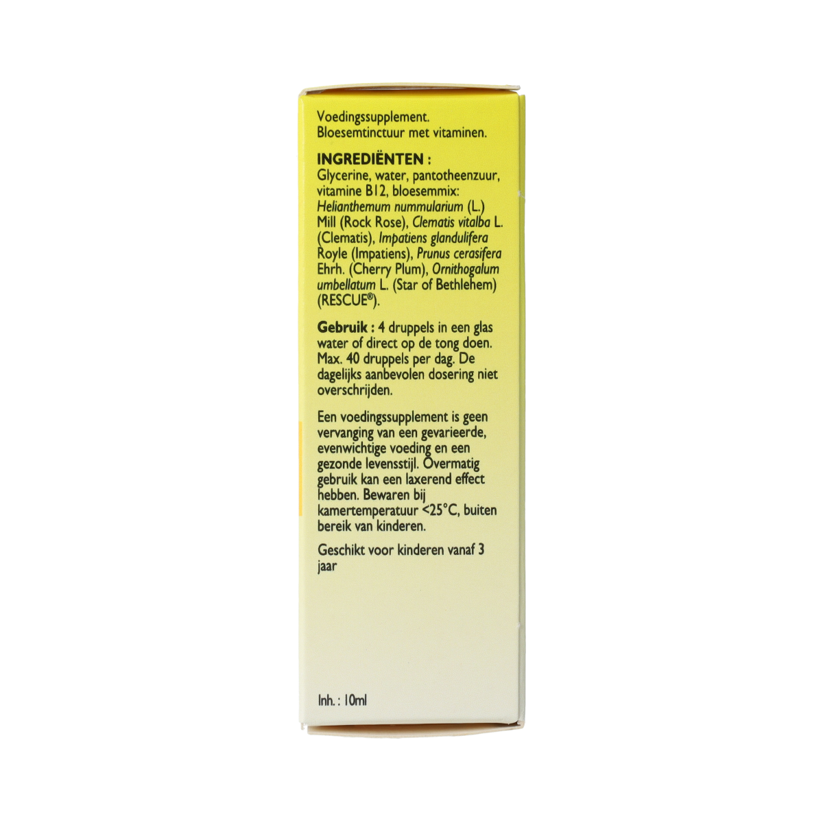 Bach Rescue Druppels zonder alcohol 10.00 Milliliter