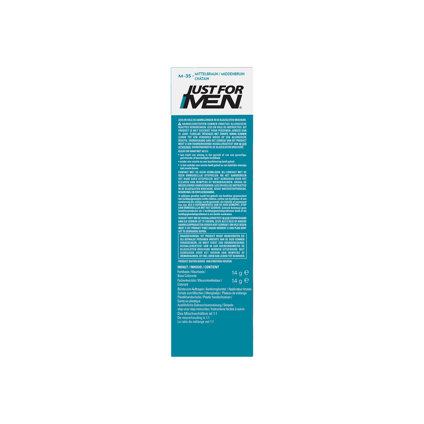 Just For Men Snor & baard middenbruin M35 24 Gram
