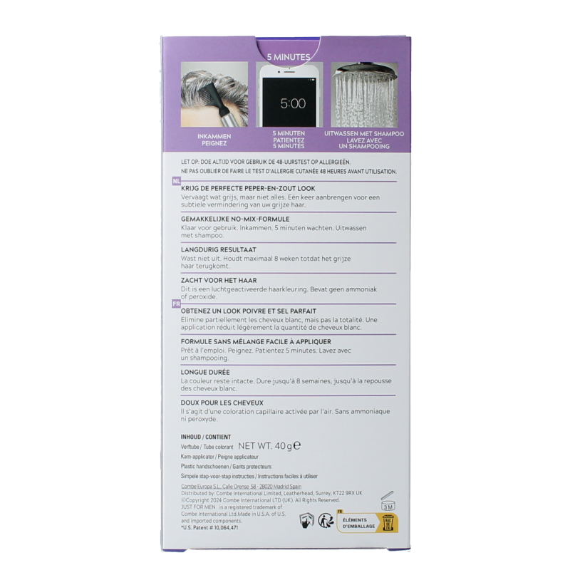 Just For Men Touch of grey T-55 zwart 40 Gram