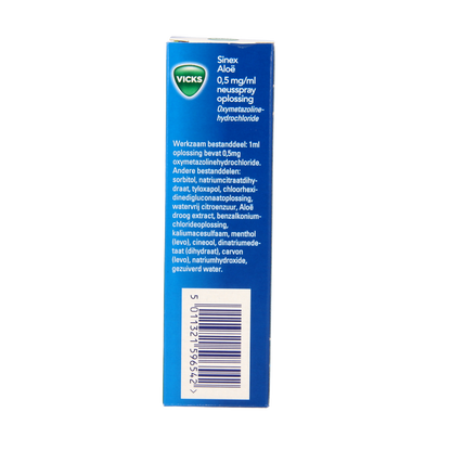 Vicks Sinex aloe neusspray 15.00 Milliliter